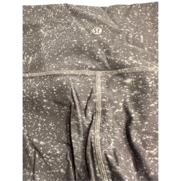 Lululemon Womens Mid-Rise Active pants Aqua grey Size 4 speckle print - Picture 3 of 8